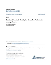 Distributed Hydrologic Modeling for Streamflow Prediction at Ungauged Basins