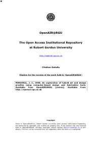 Openair@RGU the Open Access Institutional Repository at Robert