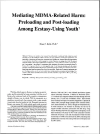 Preloading and Post-Loading Among Ecstasy-Using Youth^