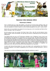 To View the Summer Into Autumn 2011 Newsletter
