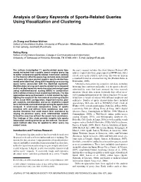 Analysis of Query Keywords of Sports-Related Queries Using Visualization and Clustering