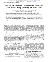 Beyond the Roofline: Cache-Aware Power and Energy-Efficiency