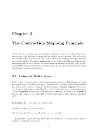 Chapter 3 the Contraction Mapping Principle
