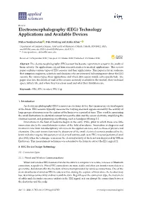 Electroencephalography (EEG) Technology Applications and Available Devices