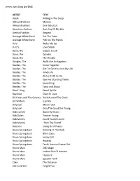 Jersey Joint Song List-EME