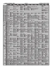 Sunday Morning Grid 5/18/14 Latimes.Com/Tv Times