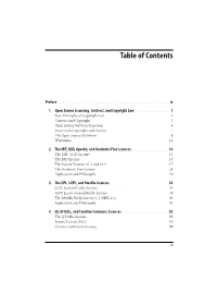 Table of Contents