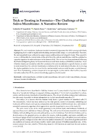 Trick Or Treating in Forensics—The Challenge of the Saliva Microbiome: a Narrative Review