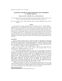Adaptive Anatomical Structure for Nastic Movement in Mimosa Pudica L