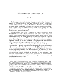 Adrian Vermeule the Literature on Constitutional Design Focuses on The