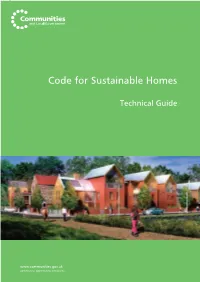 Code for Sustainable Homes: Technical Guide