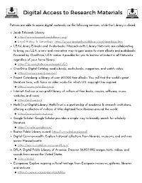 Digital Access to Materials