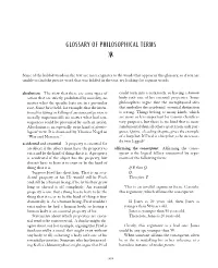 GLOSSARY of PHILOSOPHICAL TERMS Z