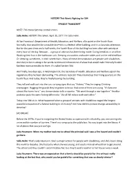 HISTORY This Week: Fighting for 504 EPISODE TRANSCRIPT NOTE