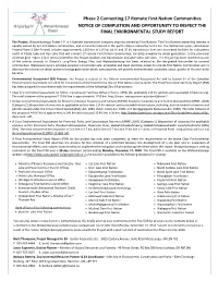 Phase 2 Connecting 17 Remote First Nation Communities NOTICE of COMPLETION and OPPORTUNITY to INSPECT the FINAL ENVIRONMENTAL S
