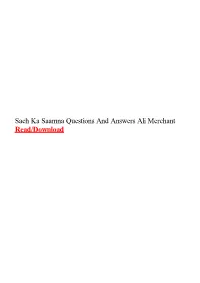 Sach Ka Saamna Questions and Answers Ali Merchant.Pdf