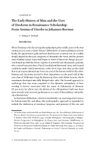 The Early History of Man and the Uses of Diodorus in Renaissance Scholarship: from Annius of Viterbo to Johannes Boemus