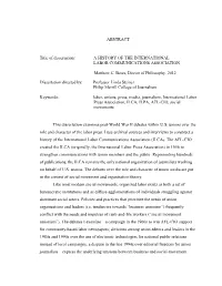 ABSTRACT Title of Dissertation: a HISTORY of THE