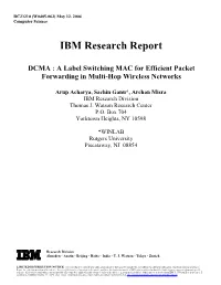DCMA : a Label Switching MAC for Efficient Packet Forwarding in Multi-Hop Wireless Networks