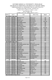 Gazzette MBBS 3Rd Prof S15.Pdf