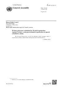 General Assembly Distr.: General 23 March 2021
