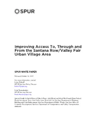 Improving Access To, Through and from the Santana Row/Valley Fair Urban Village Area