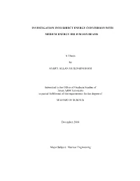 Investigation Into Direct Energy Conversion With