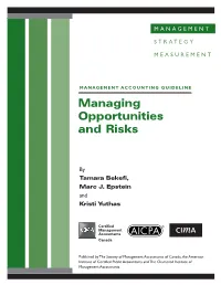 Managing Opportunities and Risks