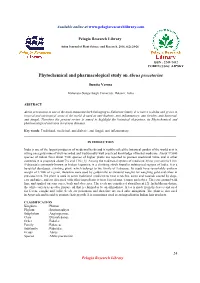 Phytochemical and Pharmacological Study on Abrus Precatorius