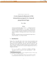 A Non-Classical Refinement of the Interpolation Property for Classical