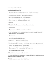 Chapter 11 Population Dynamics