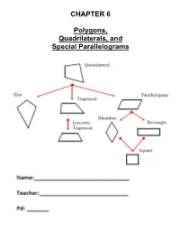 CHAPTER 6 Polygons, Quadrilaterals, and Special Parallelograms