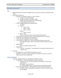 Elements of Literature Characterization