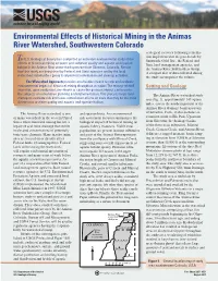 Environmental Effects of Historical Mining in the Animas River