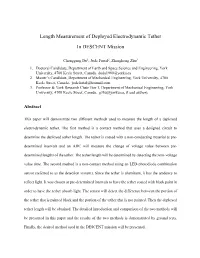 Length Measurement of Deployed Electrodynamic Tether in DESCENT Mission