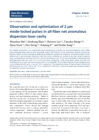Observation and Optimization of 2 Μm Mode-Locked Pulses in All-Fiber Net