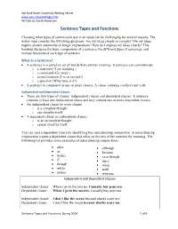 Sentence Types and Functions
