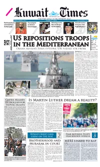 US Repositions Troops in the Mediterranean