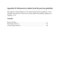 Appendix 18: References to Studies from the Previous Guideline