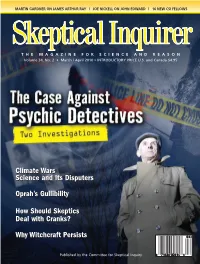 Climate Wars Science and Its Disputers Oprah's Gullibility How