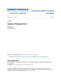 Creation of Paranoia, Part II