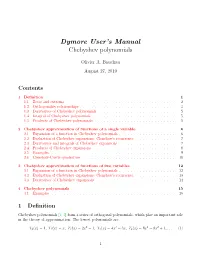 Dymore User's Manual Chebyshev Polynomials