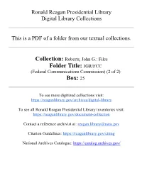 Folder Title: JGR/FCC Box: 25