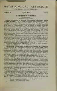 Metallurgical Abstracts (General and Non-Ferrous)