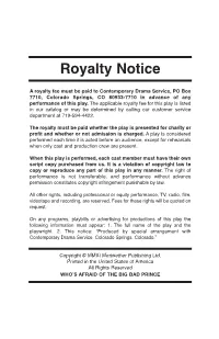 Royalty Notice