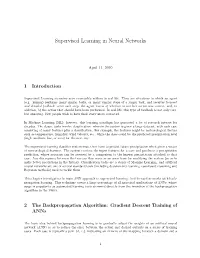 Supervised Learning in Neural Networks
