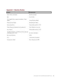 Appendix 1: Baseline Studies