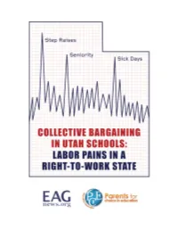 Collective Bargaining in Utah Schools: Labor Pains in a Right-To-Work State