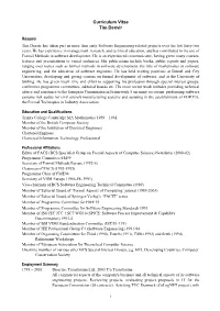 Curriculum Vitae Tim Denvir