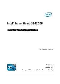 Intel® Server Board S3420GP